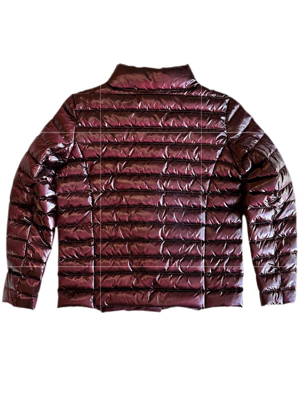 J. McLaughlin Sarabeth Burgundy Metallic Down Puffer Jacket Size S - Picture 5 of 8